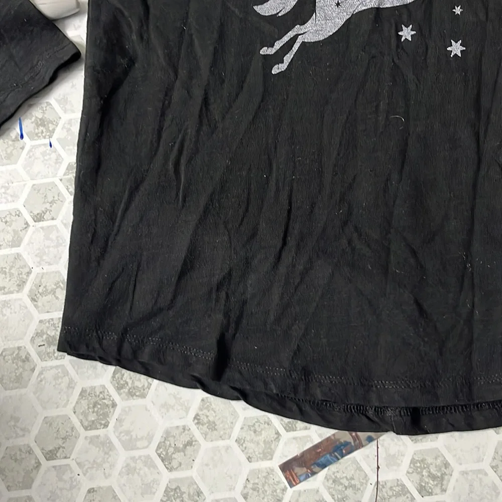 Old Navy Large Youth She Inspires Unicorn Puff Sleeve Long Sleeve Blouse